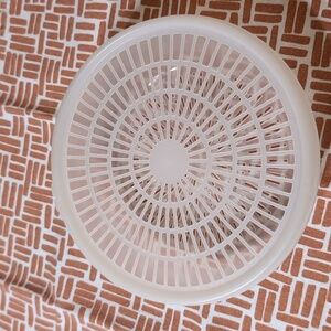 Vintage Tupperware Sheer Berry/Fruit Colander w/Strainer Cover